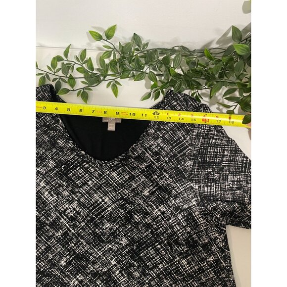 J. Jill Wearever Collection Womens Black & White Stretch Top Size L - Picture 12 of 15